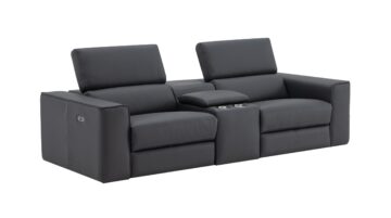 Picasso Love Seat In Blue Grey with Console