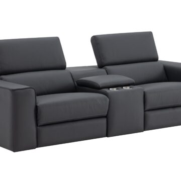 Picasso Love Seat In Blue Grey with Console