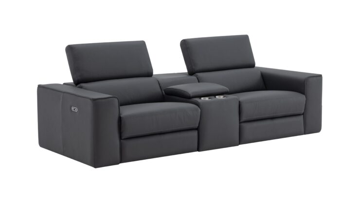 Picasso Love Seat In Blue Grey with Console
