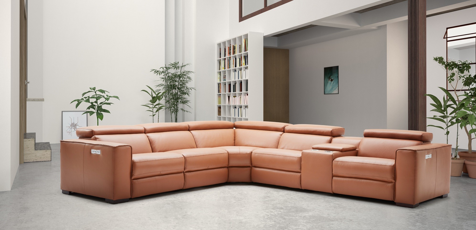 Picasso 6Pc Motion Sectional In Caramel - Image 11