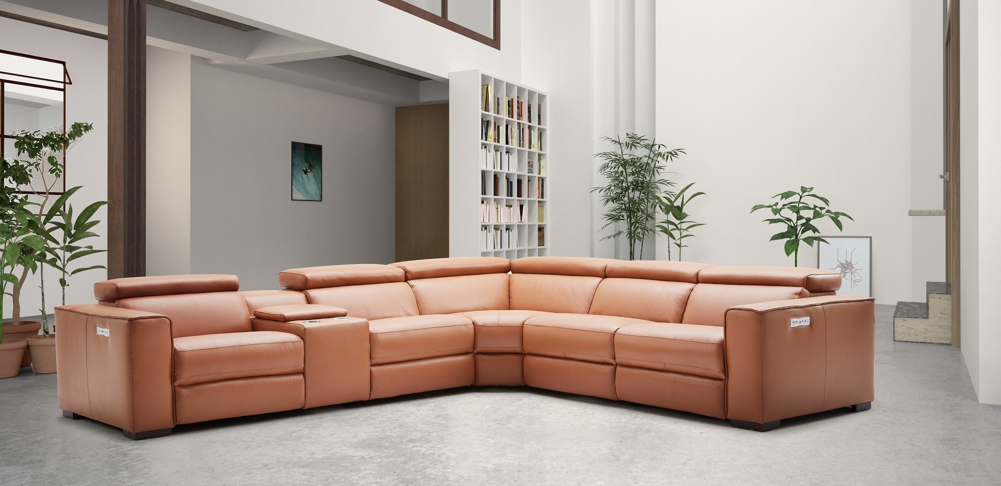 Picasso 6Pc Motion Sectional In Caramel - Image 10