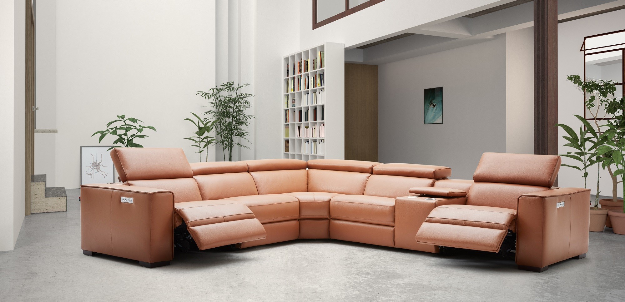 Picasso 6Pc Motion Sectional In Caramel - Image 13