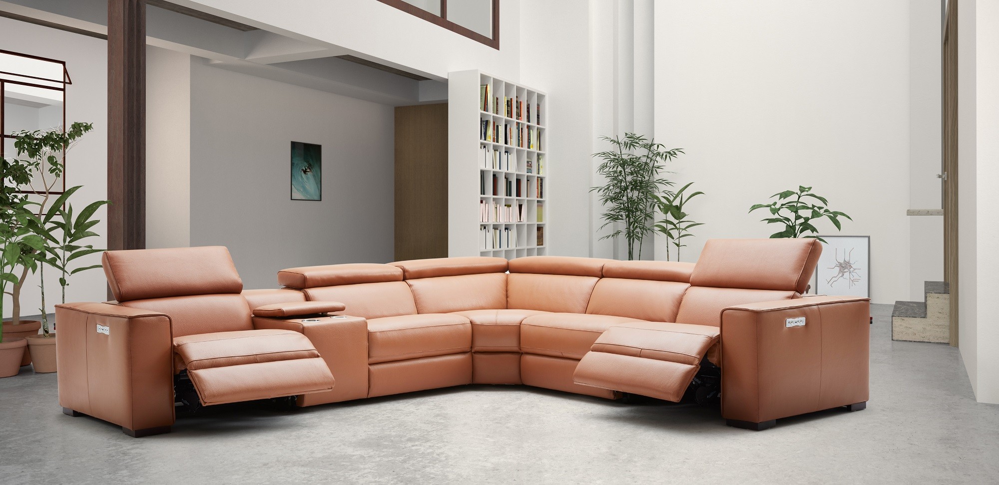 Picasso 6Pc Motion Sectional In Caramel - Image 12