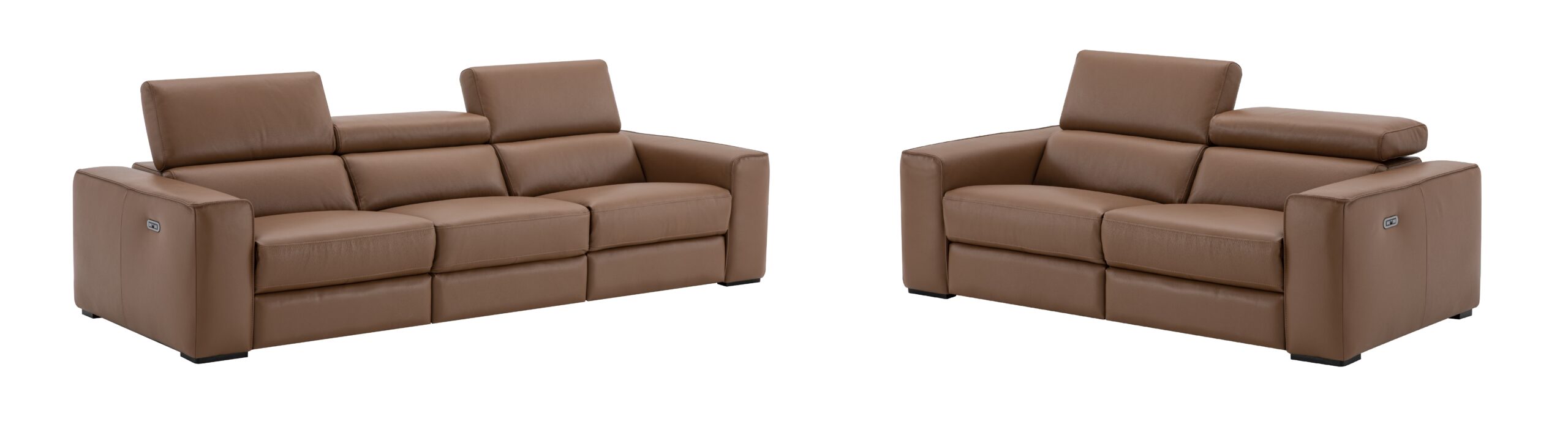 Picasso Love Seat In Caramel with Console - Image 7