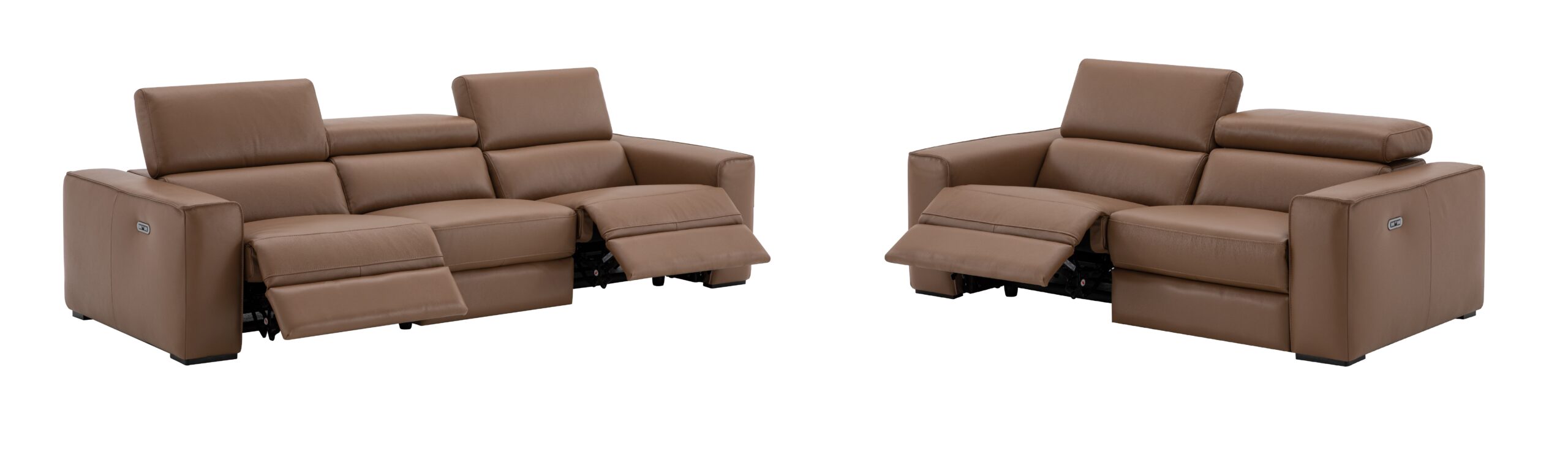 Picasso Love Seat In Caramel with Console - Image 8