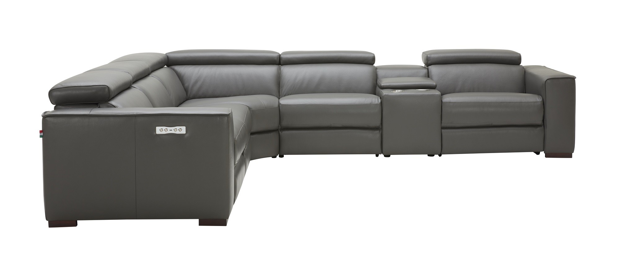 Picasso 6Pc Motion Sectional In Dark Grey - Image 5