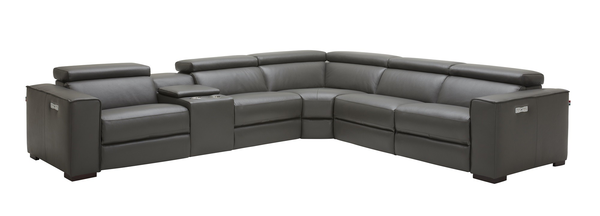 Picasso 6Pc Motion Sectional In Dark Grey - Image 16