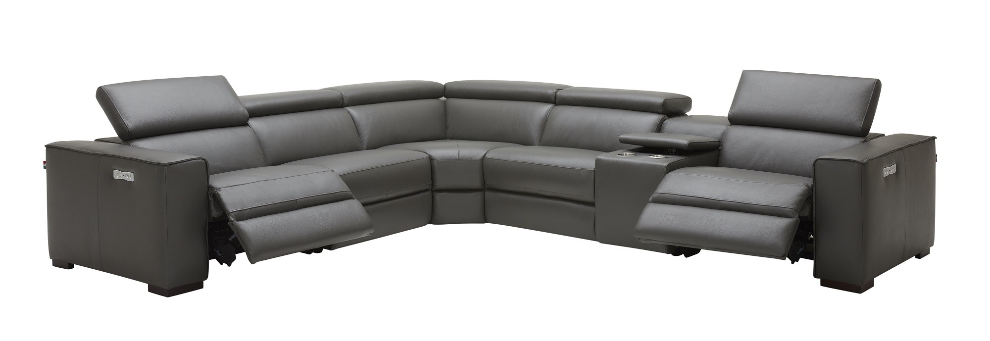Picasso 6Pc Motion Sectional In Dark Grey - Image 3
