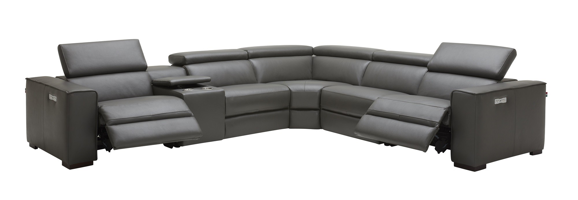 Picasso 6Pc Motion Sectional In Dark Grey - Image 2