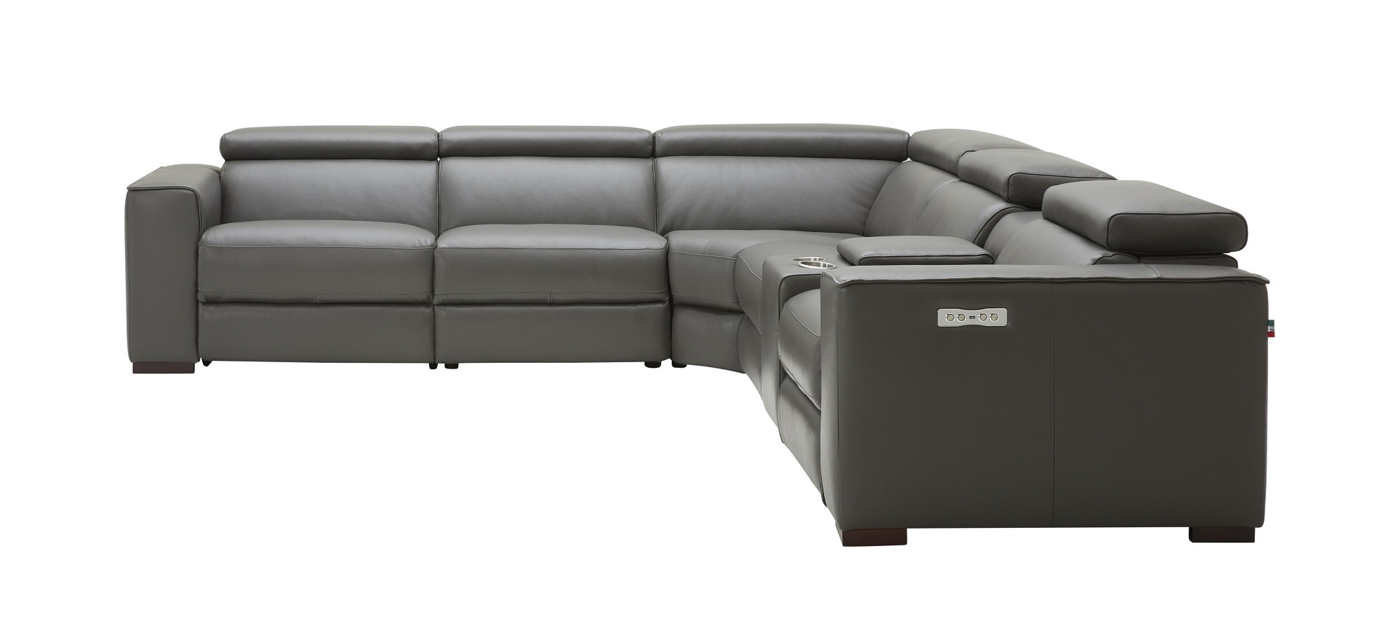 Picasso 6Pc Motion Sectional In Dark Grey - Image 9
