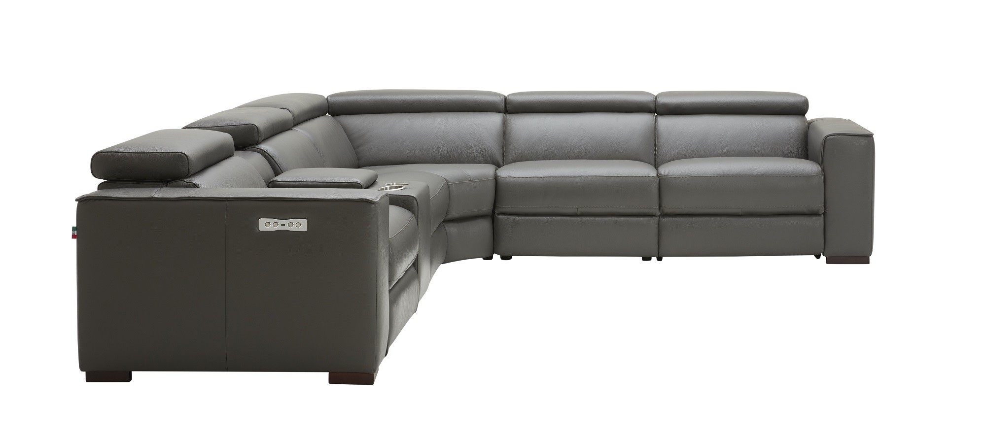 Picasso 6Pc Motion Sectional In Dark Grey - Image 8