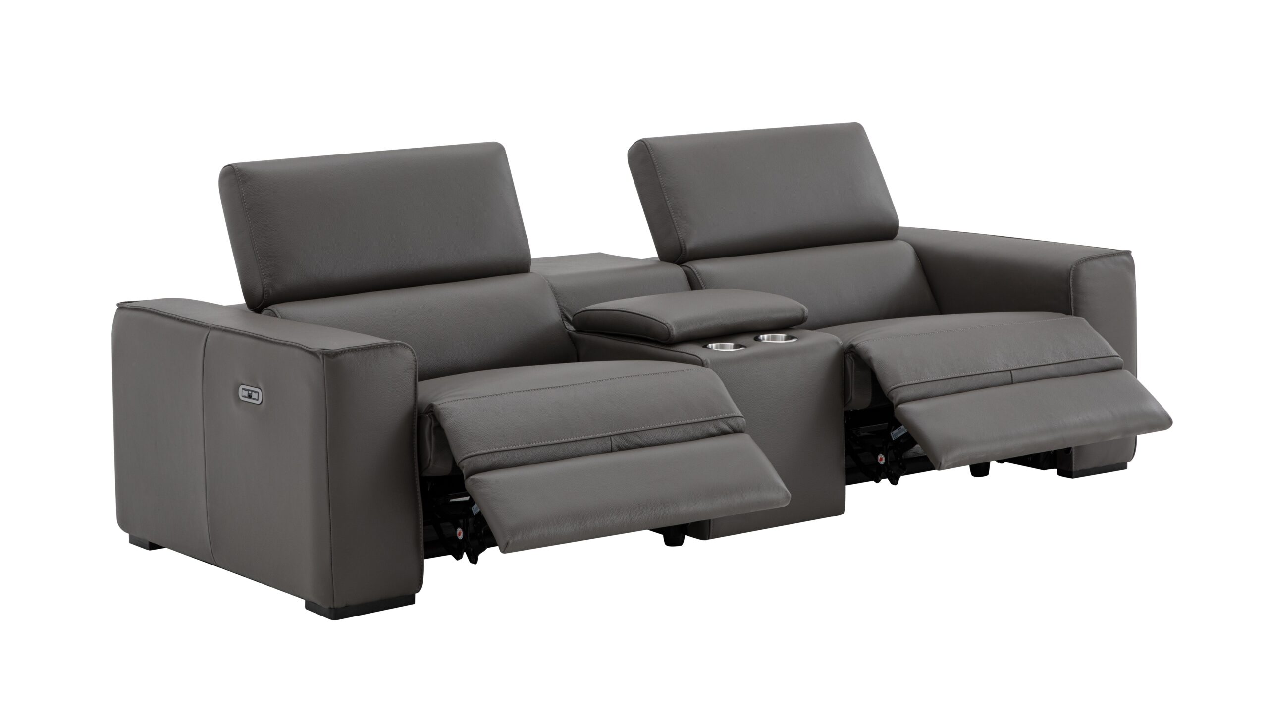Picasso Love Seat In Dark Grey with console - Image 3