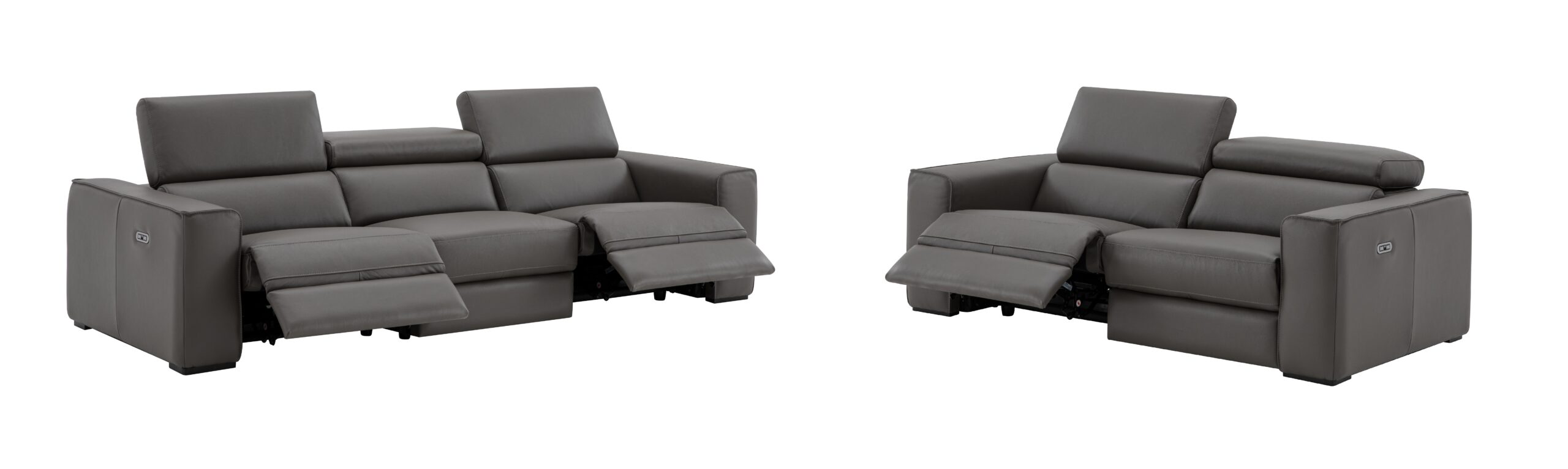 Picasso Love Seat In Dark Grey with console - Image 8