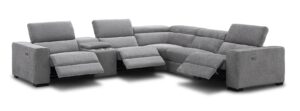 Picasso 6Pc Fabric Motion Sectional In Light Grey
