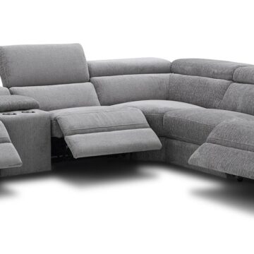 Picasso 6Pc Fabric Motion Sectional In Light Grey