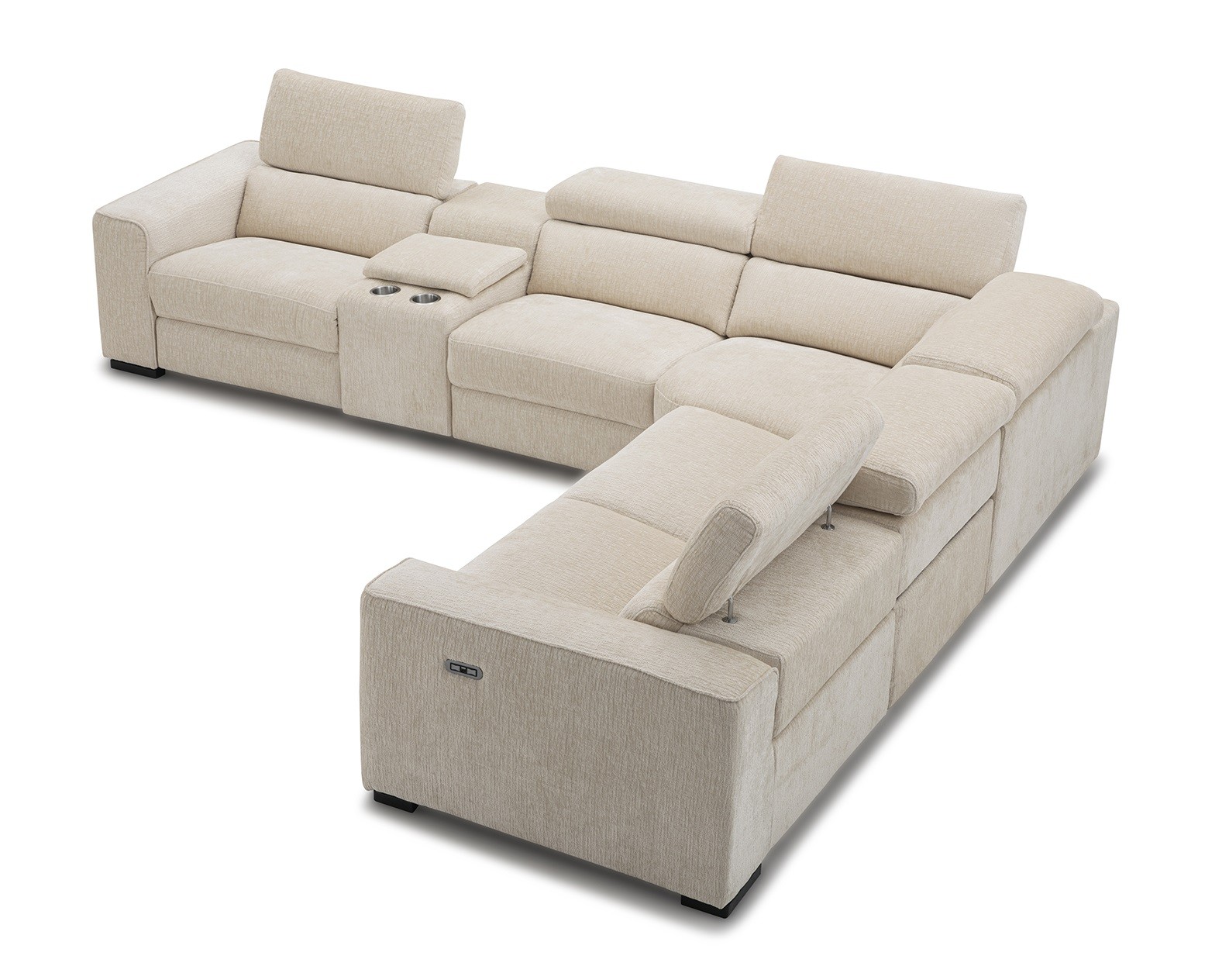 Picasso 6Pc Fabric Motion Sectional In Sand - Image 3