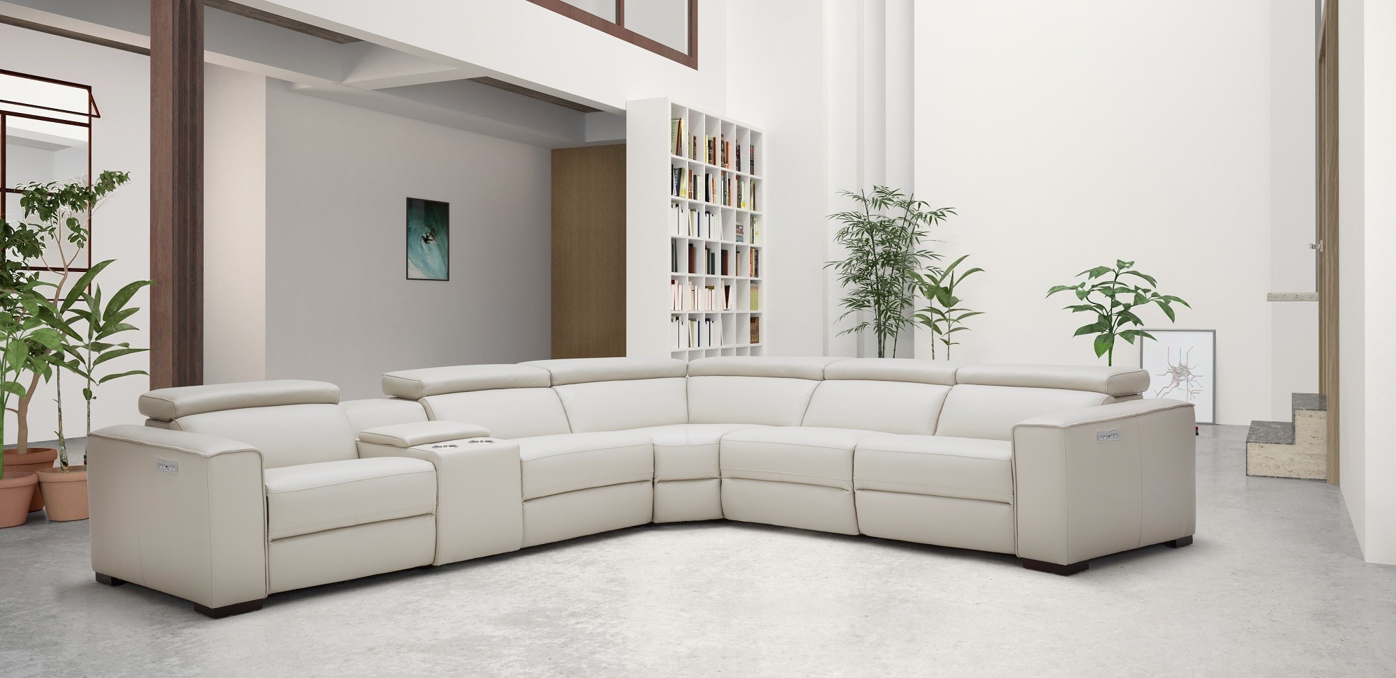 Picasso 6Pc Motion Sectional In Silver Grey - Image 14