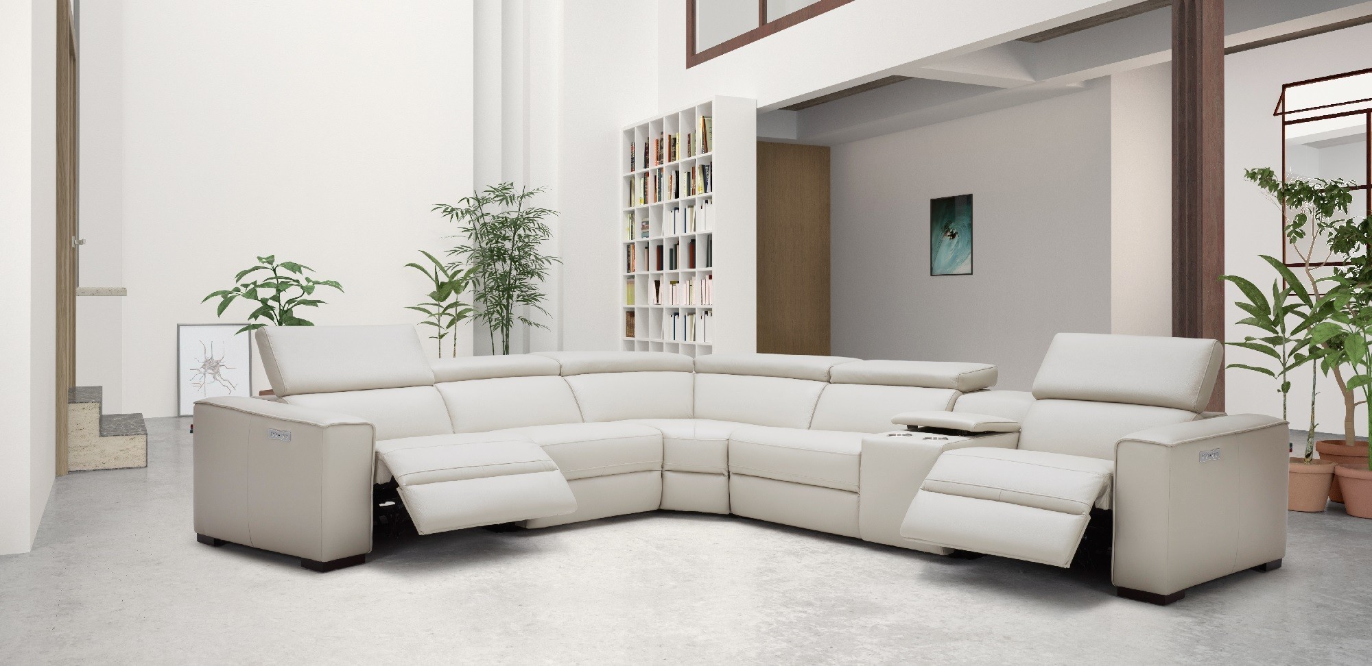 Picasso 6Pc Motion Sectional In Silver Grey - Image 17