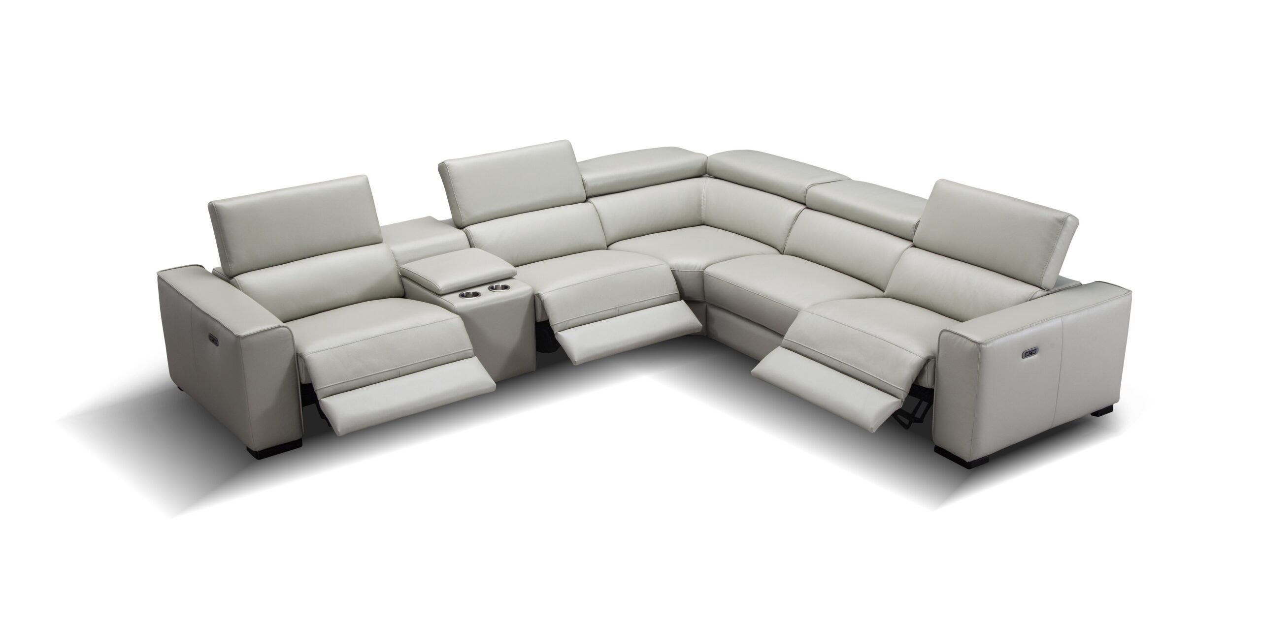 Picasso 6Pc Motion Sectional In Silver Grey - Image 2