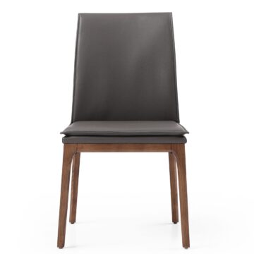 Portland Modern Dining Chair in Grey, Set of 2