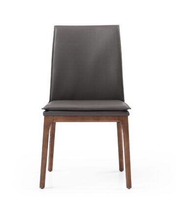 Portland Modern Dining Chair in Grey, Set of 2