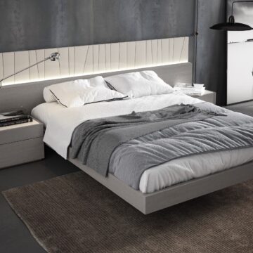 Porto Premium Bedroom Set in Grey