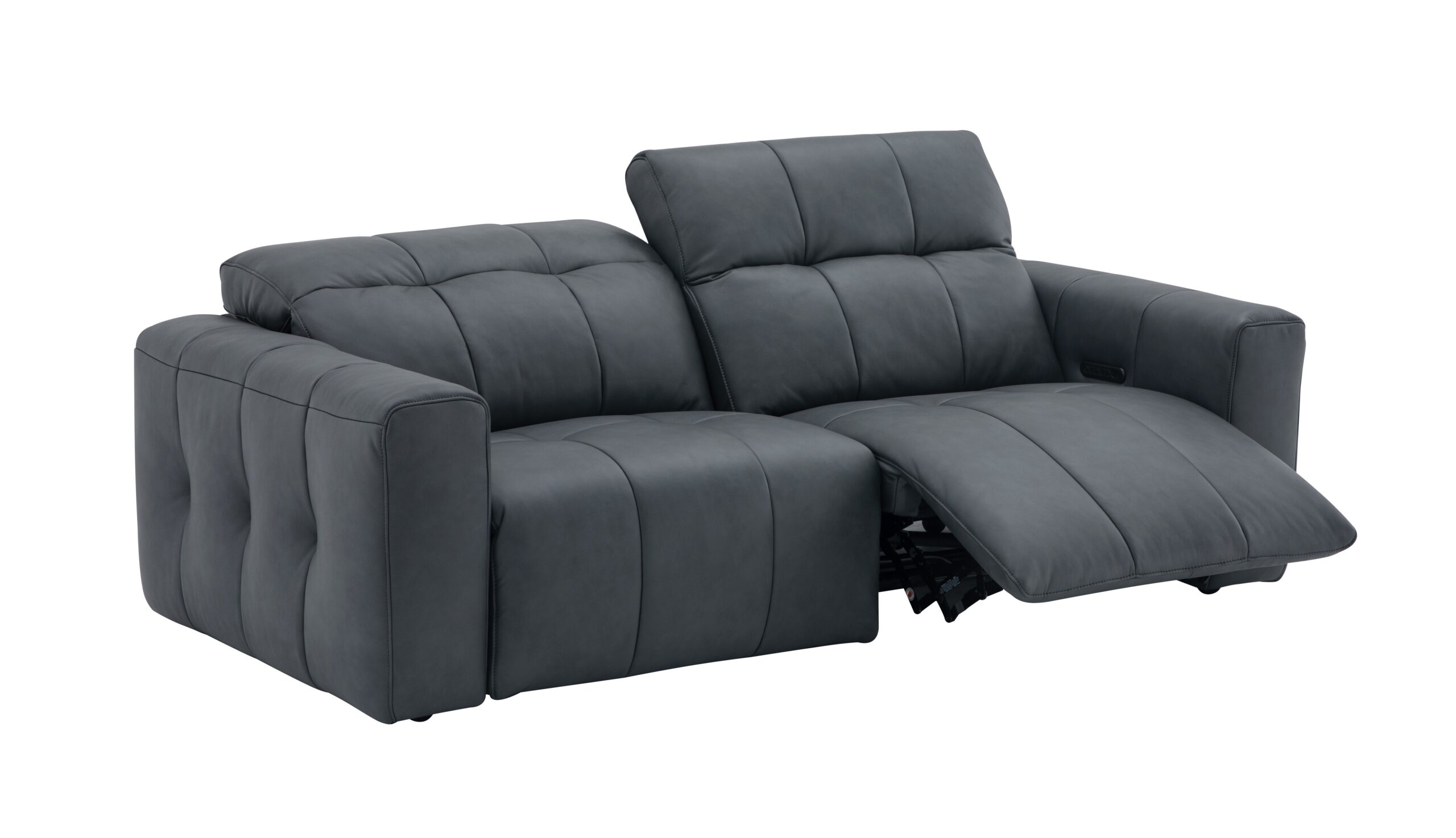 Prescott Leather Sofa in Dark Grey - Image 5
