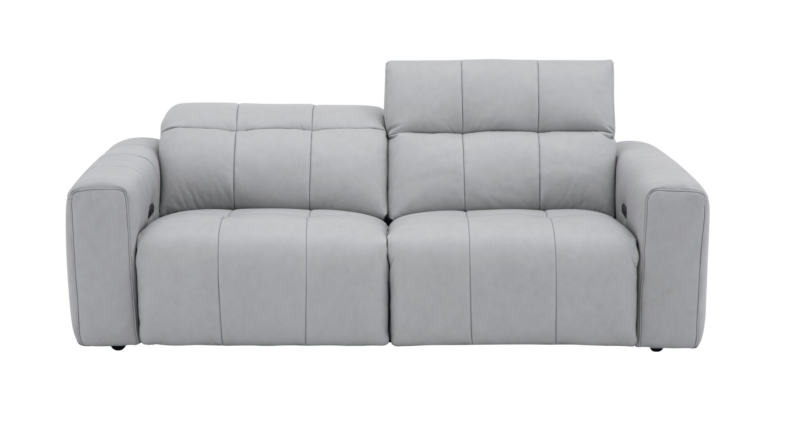 Prescott Leather Sofa Set in Light Grey - Image 3
