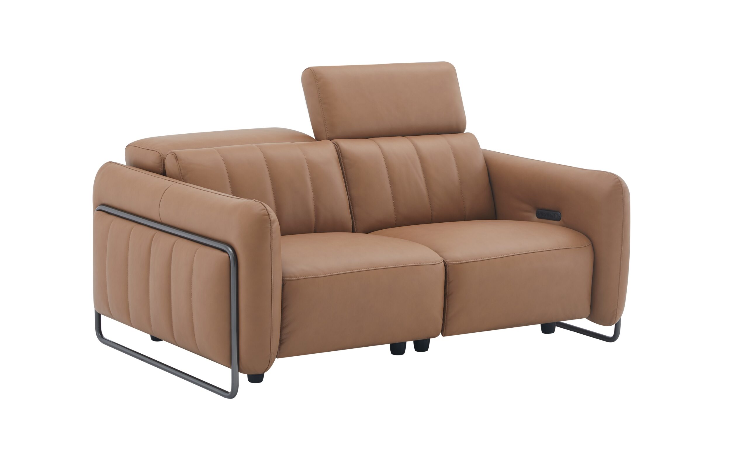 President Leather Sofa Set in Cognag - Image 5