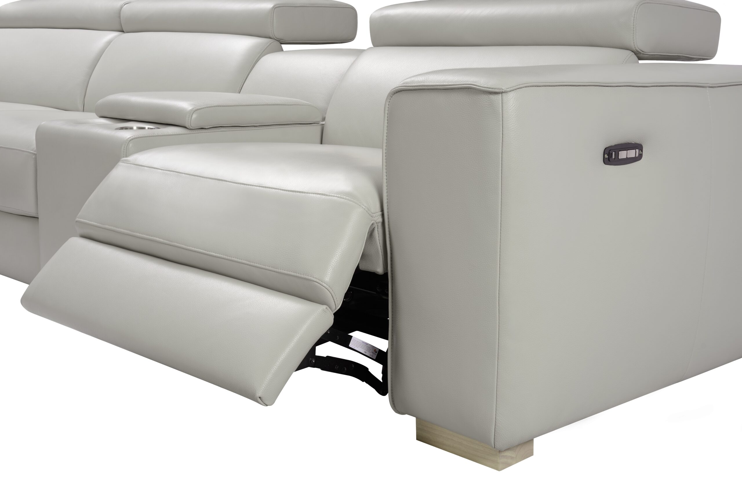 Salvador 6Pc Motion Sectional In Light Grey - Image 2