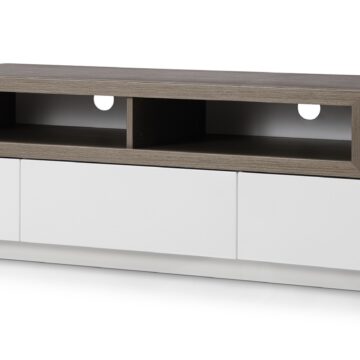 TV002 White High Gloss with Grey Veneer