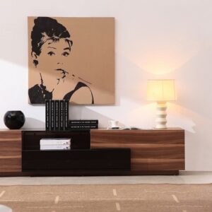 TV015 Walnut/Black Lacquer