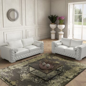 The Vanity Leather Sofa Set