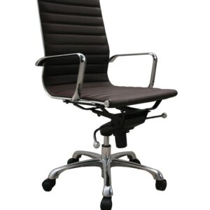 Comfy High Back Office Chair In Brown