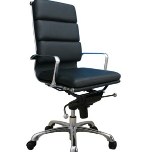 Plush Black High Back Office Chair