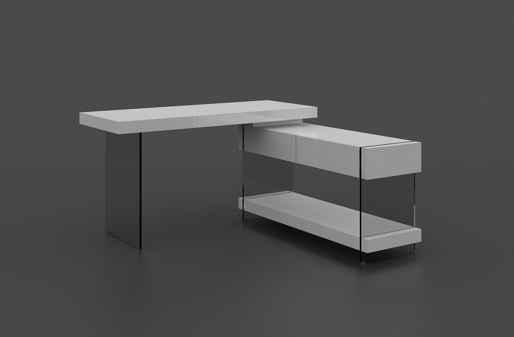 Cloud Modern Desk in High Gloss - Image 9