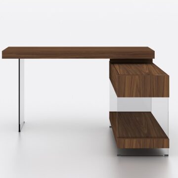 Elm Modern Desk in Walnut