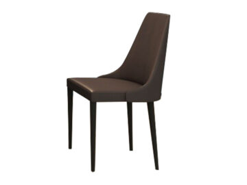 Moderna Dining Chair in Taupe with Grey legs, Set of 2