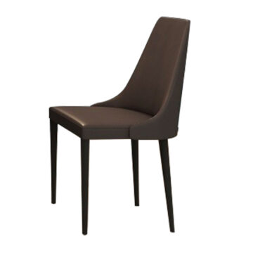 Moderna Dining Chair in Taupe with Grey legs, Set of 2