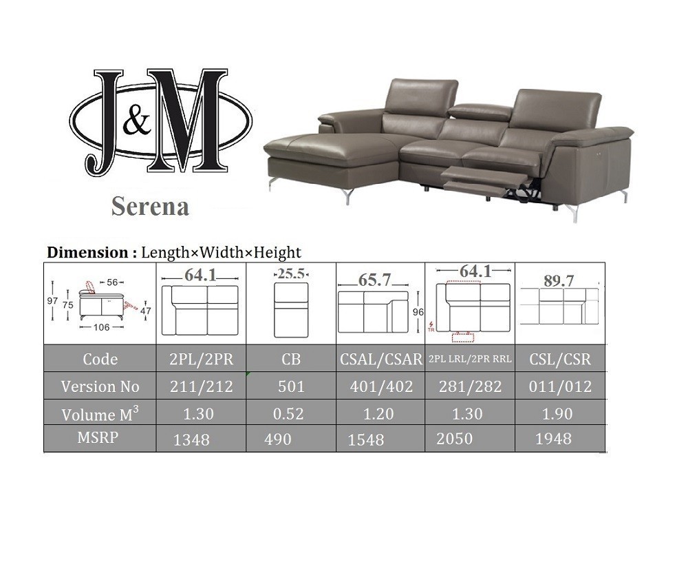 Serena Premium Leather Sectional - Image 5
