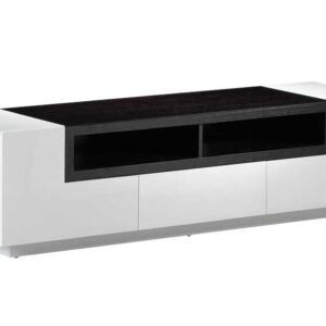 TV002 White Gloss Dark Oak