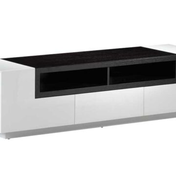 TV002 White Gloss Dark Oak