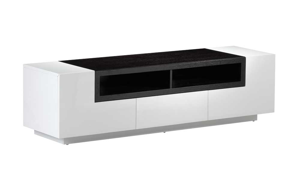 TV002 White Gloss Dark Oak