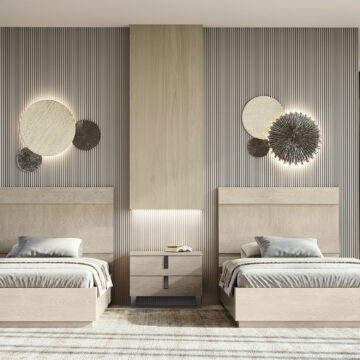 Kroma Sand Birch 48" Bedroom Set