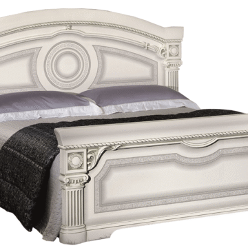 Aida Bed White w/Silver