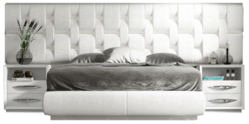 Emporio White Queen size Bed