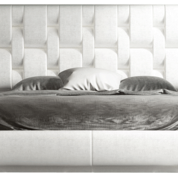 Emporio White Queen size Bed
