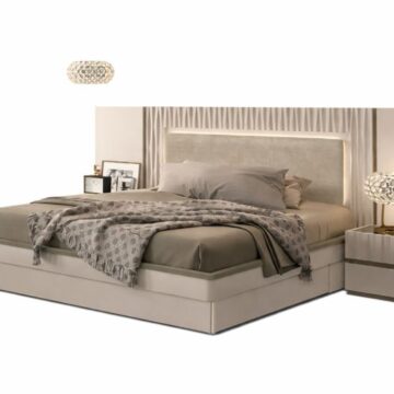 Marina Taupe Bed with Frames