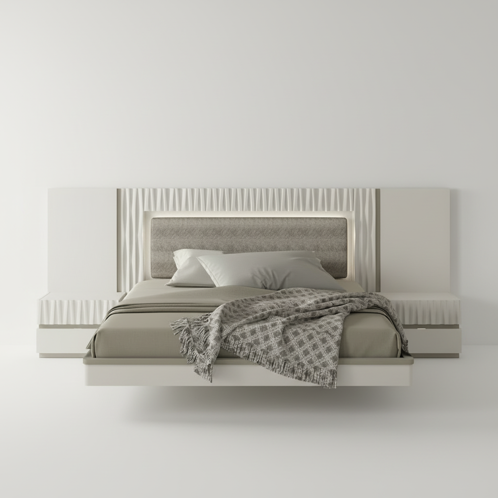 Marina Taupe Queen size Bed