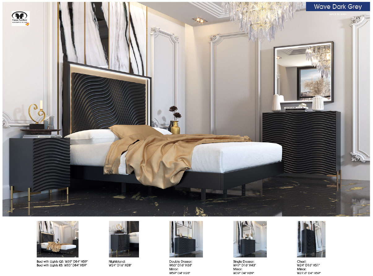 Wave Bed Dark grey - Image 2